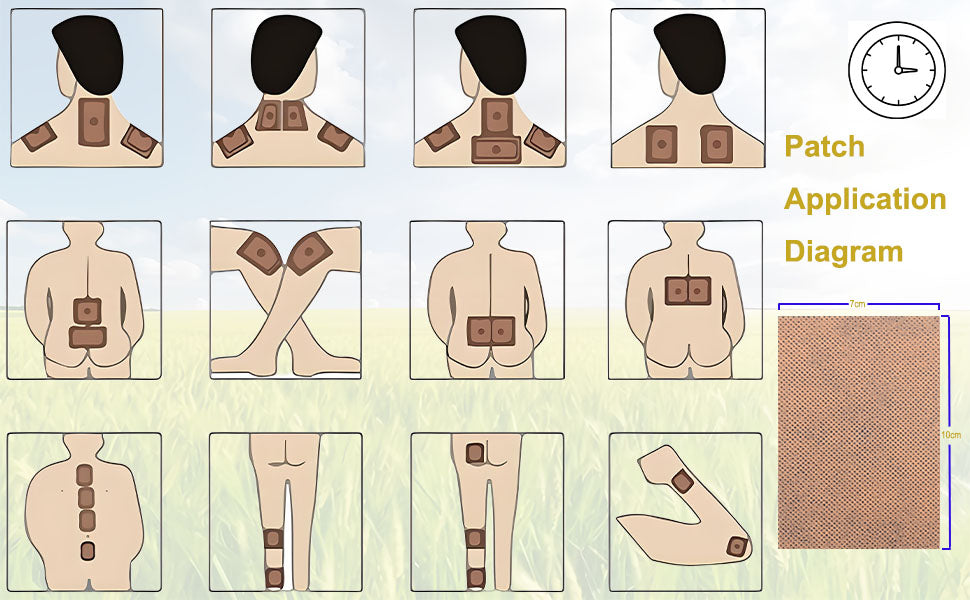 Natural Moxibustion Patches | Chinese Traditional Paste | Pack of 10