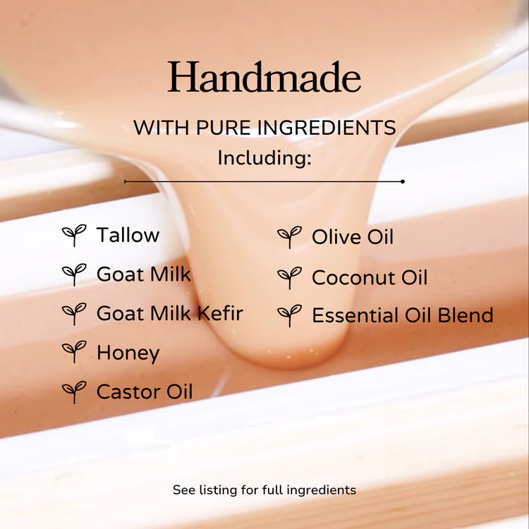 Wild Rose + Honey | Tallow and Goat Milk Soap Bar