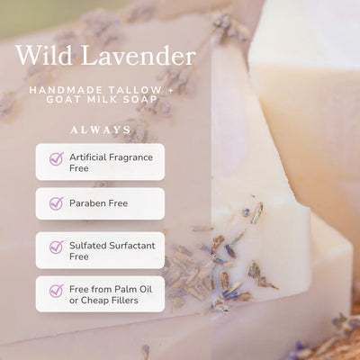 Wild Lavender | Tallow and Goat Milk Soap Bar